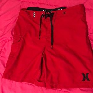Men’s Medium Hurley Red Swimtrunks